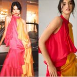 Anthropologie Anthro Pinnacle By Shruti Sancheti Mockneck Colorblock Ruffle Dress Size XL NEW Photo 3