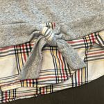 IZOD heathered sweatshirt with a faux layered plaid hem and a front tie detail L Photo 6