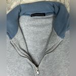 Brandy Melville  Women OneSize Gray Newport Spellout 1/4 Zip Pullover Sweatshirt Photo 1