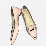J.Crew  Women's Pink Flats with Black Trim Photo 1