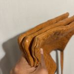 Maxon Collection Pebbled Genuine Leather Crossbody Purse made in Italy zipper Tan Photo 6