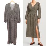 Gap NWT  Maxi Dress Brown Cottage Floral Size XL V-Neck Long Sleeve Thanksgiving Photo 11