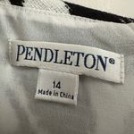 Pendleton  Abstract Black and White linen blend Dress size 14 Photo 1
