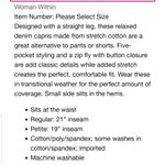 Woman Within 47.  Coral Denim Stretch Capris Photo 2