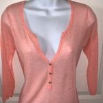 Scotch & Soda Scotch &‎ Soda Peach 3/4" Sleeve Light Weight V-Neck Sweater Size 1 Photo 3