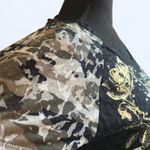 Southpole Vintage 2000s  black and gold rhinestone rose shirt Photo 3