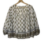 Joie  Women's Floral Print Peasant Tunic Blouse Size M Multicolor Photo 0