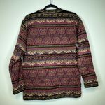 Icelandic Design 100% Wool Cardigan Tapestry Knit Button Front cottagecore S Black Photo 1