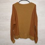 BKE  Women's Size Medium Brown Tan Waffle Knit Crew Neck Pullover Sweater Photo 8