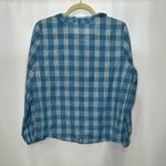 Madewell Ruffle Neck Top in Cowell Plaid Photo 2