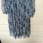 Joie  Women’s XXL Blue Paisley Patterned Midi Chiffon Dress Photo 5