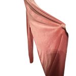 BiBi M velvet oversized wide leg adjustable overalls dusty pink mauve Size M Photo 6