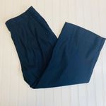 J.Jill Stretch Linen Cropped Pants Navy Blue Sz Medium Photo 0
