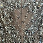 Jovani Nude and Silver  Cocktail Dress Size 2 Photo 11