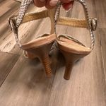 Diane Von Furstenberg  Braided Heeled Sandals Women's Silver Size 9.5 Photo 4