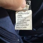 La Femme  Sweetheart Strapless Ruched Bodice Satin Gown 28608 Navy Blue Size 8 Photo 7