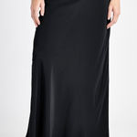Splendid Women's Black Solid High Waisted Side Zip A-Line Maxi Skirt Size XS Photo 0