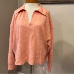 J.Crew Peach Collared V-Neck Long Sleeve Wool Blend Sweater Women’s Size XL Photo 1
