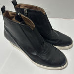 Linea Paolo Black Felicia Wedge Sneaker Booties Size 7 1/2 Photo 0
