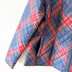 kim rogers  Blue Red Plaid Zip Front Jacket Women’s Size XL Belk Thanksgiving New Photo 4