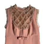 Elisabetta Franchi Blush Pink Sleeveless Frilly Bow Preppy Sheath Mini Dress 4 Photo 4