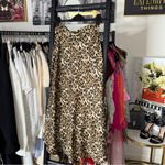 ZARA  Leopard Satin Slit Midi Skirt Brown Black XS Photo 9