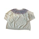 Talbots NEW Yoke Sweater Size XL Wool Blend Fair Isle Frosty Mint Green Soft $89 Photo 5