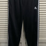 Adidas  Women's Size M Black/White 3‎ Stripe Jogger Pants Drawstring Pockets Logo Photo 0