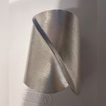 ZARA Silver Metallic Metal Rigid Wide Cuff Bracelet Chunky Thick Bohemian Artsy Photo 3