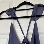 Lulus  Here's To Us Maxi Wrap Dress in Granite Blue Size Medium Photo 5