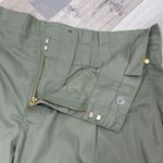 Loft ‎ Pleated Cuff Hem High Waist Paperbag Shorts Khaki Green 6 Photo 6