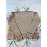 Pink Rose Tan Cozy Knit Sweater Long Sleeve Crew Neck Relaxed Fit Women's Small Photo 2