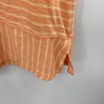 Soft Surroundings Tee T-Shirt Womens Medium Orange Stripe Cotton Rolled Cuffs Photo 5