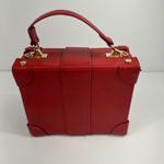 Fashion Box Shape Leather Shoulder Bag with Buckle Red Photo 1