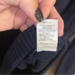 Talbots  Cotton Cable Knit Portrait Collared Sweater Navy Blue Size Medium Photo 5
