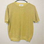 Alfred Dunner Vintage  Knit Top Gold Metallic Sparkle Short Sleeve Women's Photo 0