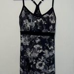 90 Degree By Reflex Women’s Black Floral Print Tank Dress Q44 Size M Photo 0