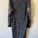 SALONI Womens US 6 100% Silk Dress Maxi Blue Purple Fall Vogue Photo 5