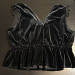 Adyson Parker  Black Velvet V-Neck Top NWT Photo 5