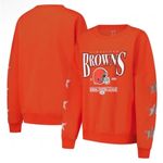 NFL Cleveland Browns Game Couture Oversized Orange Sweatshirt Size Large Photo 1