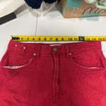 One Teaspoon ONE X Red Vanguard Denim Mini Skirt Size 27 Western Festival Photo 4