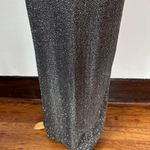 Jump Vintage 90s Black + Silver Glitter Full Length Sleeveless Prom Dress Photo 8