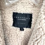 Sanctuary Women's Faux Suede Sherpa Vest Brown Pockets Photo 2