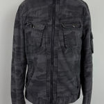 Rock & Republic Vintage  Washed Black Camo‎ Women’s Moto Jacket Size Small Photo 0