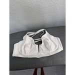 CP Shades Shade Shore Beige Ribbed Fabric V Neck Front Notch Seimsuit Top 38DD Photo 4