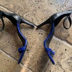 Joie  Abbott Colorblock Blue Black Zip Sandal 9.5 Zipper Heel Suede Photo 8