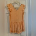Loft  Peach Eyelet Ruffle Sleeve Top Photo 1