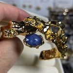 Alexis Bittar NWOT  Gold Bracelet with Blue Accent Photo 9