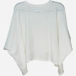 Free People We The  CC Tee Shirt - Oversized White Slouchy Drape Crop Top Small Photo 4