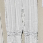 Salty Lemon  Pants Womens L White Boho Pirate Pantaloons Prairie Bloomers gauzy Photo 0